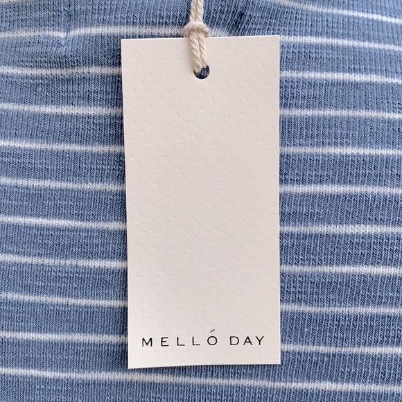 Mello DAY Striped Knot Front Sleeveless Shirt - Picture 8 of 11